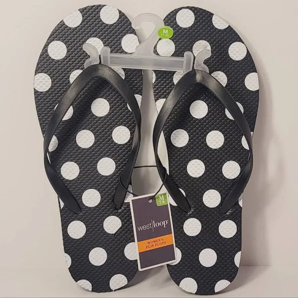 Polka Dot Flip Flops